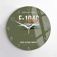 Thumbnail for F-104C Starfighter Speed In A Straight Line design on green army no frame wall clock