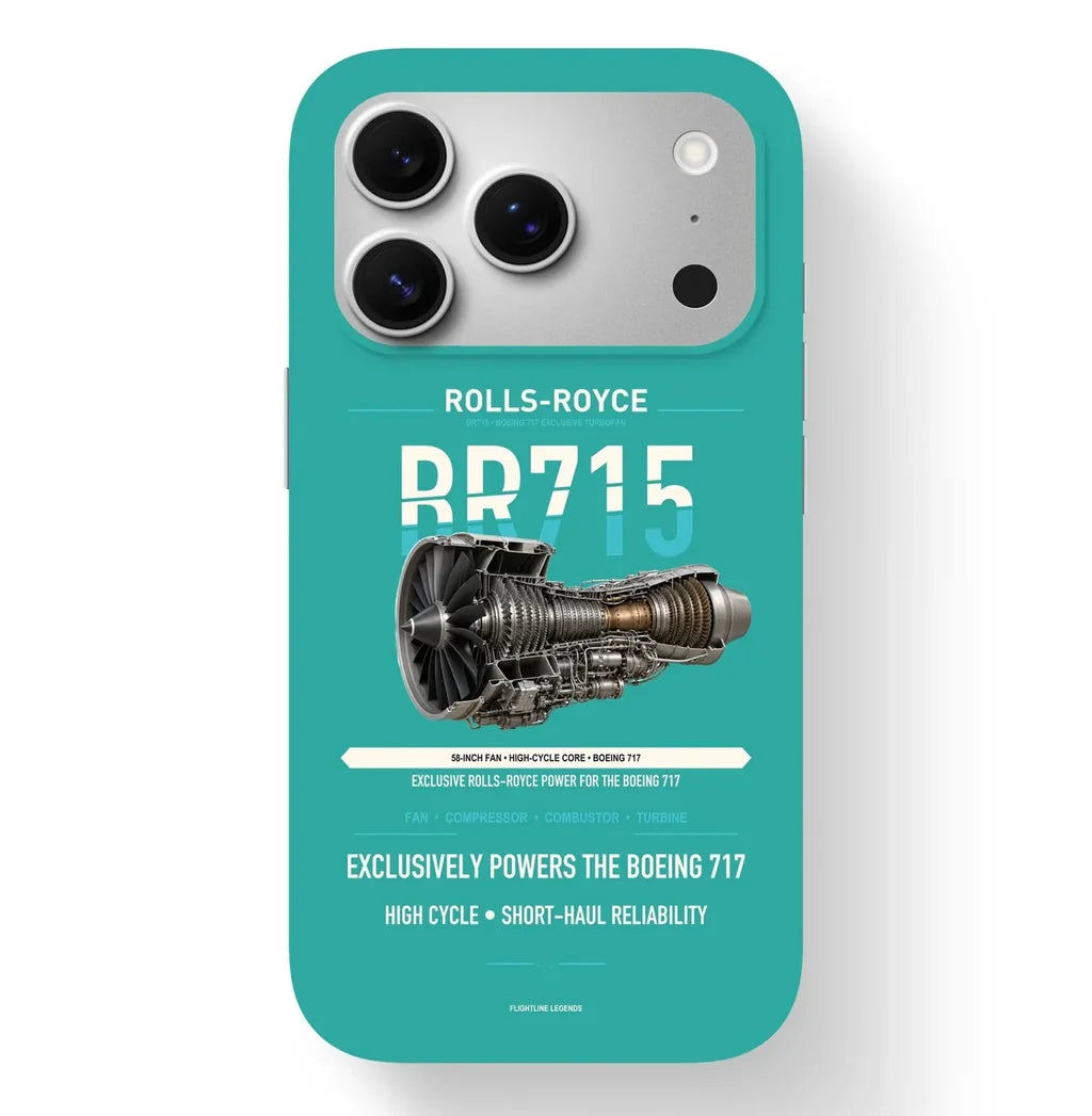 BR715 Case design on turquoise iphone case