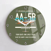 Thumbnail for Grumman American AA-5B Tiger design on green army no frame wall clock