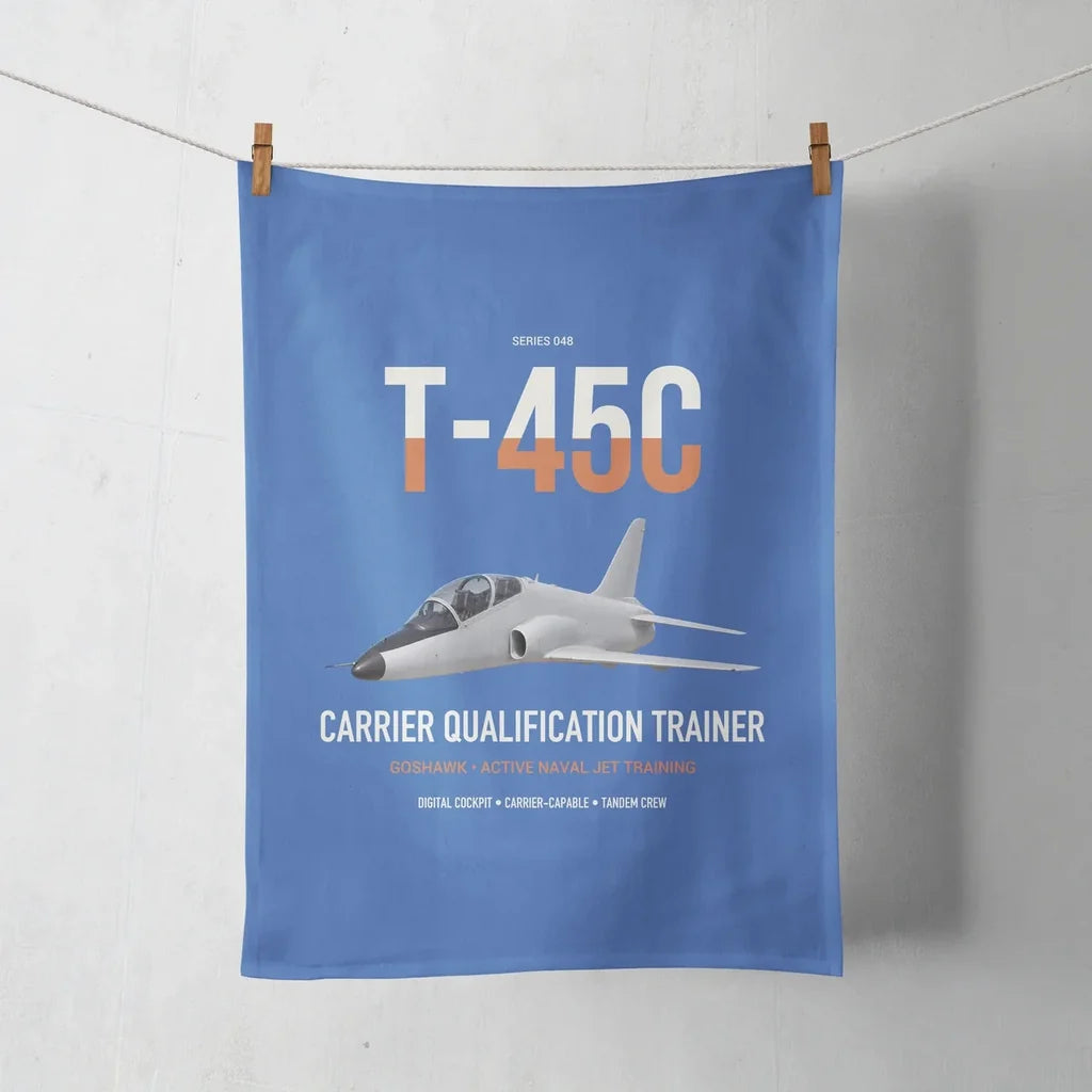 T-45C Goshawk design on blue towel
