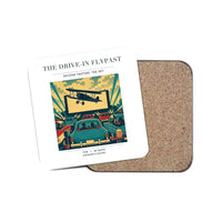 Thumbnail for The Drive-In Flypast - Designed Coasters design on white 1-piece