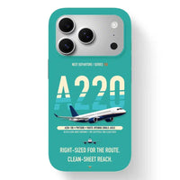 Thumbnail for Airbus A220-100 Case design on turquoise iphone case
