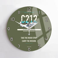Thumbnail for CASA C-212-400 Aviocar design on green army no frame wall clock
