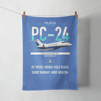 Thumbnail for Pilatus PC-24 design on blue towel