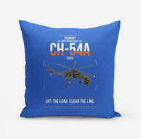 Thumbnail for Sikorsky CH-54A Tarhe design on blue pillow