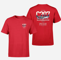 Thumbnail for Cessna T207A Stationair 8 design on red t-shirt, double-side print