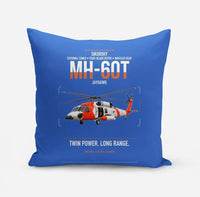 Thumbnail for Sikorsky MH-60T Jayhawk design on blue pillow