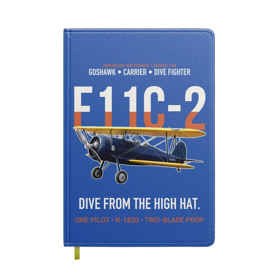 F11C-2 Goshawk Dive from the High Hat design on blue notebook