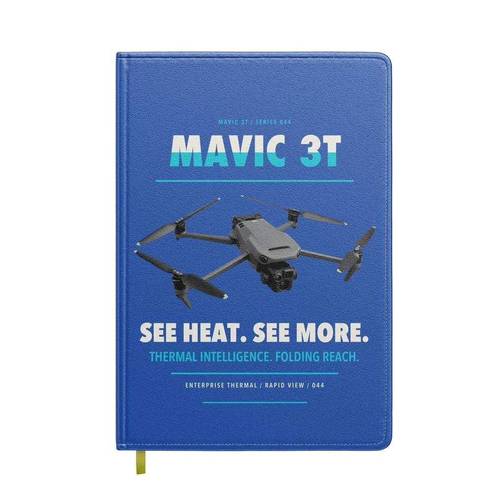 DJI Mavic 3 Thermal design on blue notebook