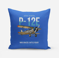 Thumbnail for Boeing P-12E design on blue pillow