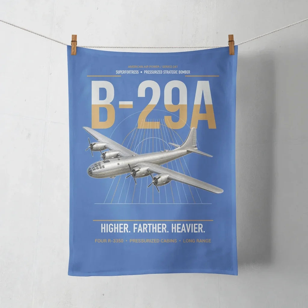 B-29A Superfortress design on blue towel
