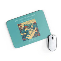 Thumbnail for VINTAGE G4530 - The Apprentice Riveter - Designed Mouse Pads design on turquoise rectangle