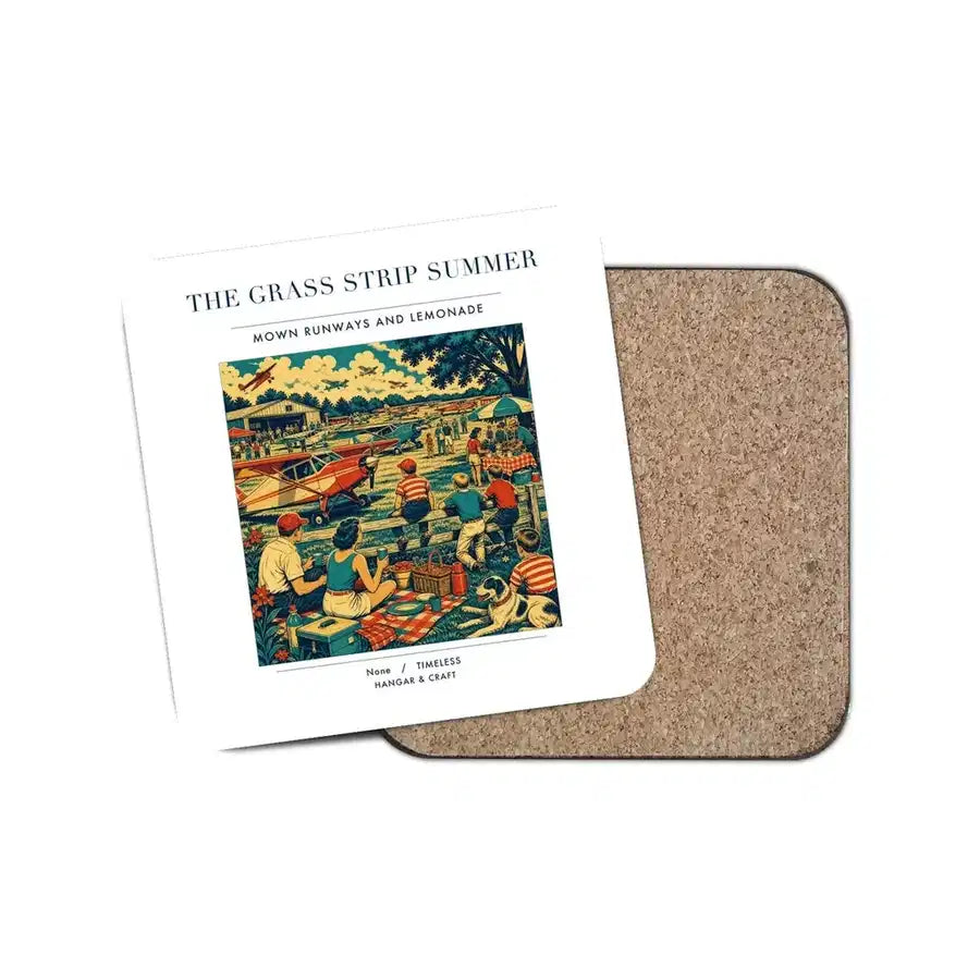 The Grass Strip Summer - Designed Coasters design on white 1-piece