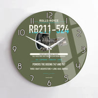 Thumbnail for RB211-524 design on green army no frame wall clock