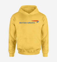 Thumbnail for British Airways Airlines logo printed on yellow hoodie