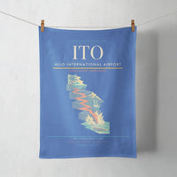 Thumbnail for Hilo International Airport (ITO) design on blue towel