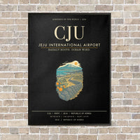 Thumbnail for Jeju International Airport CJU - Canvas Framed - Black