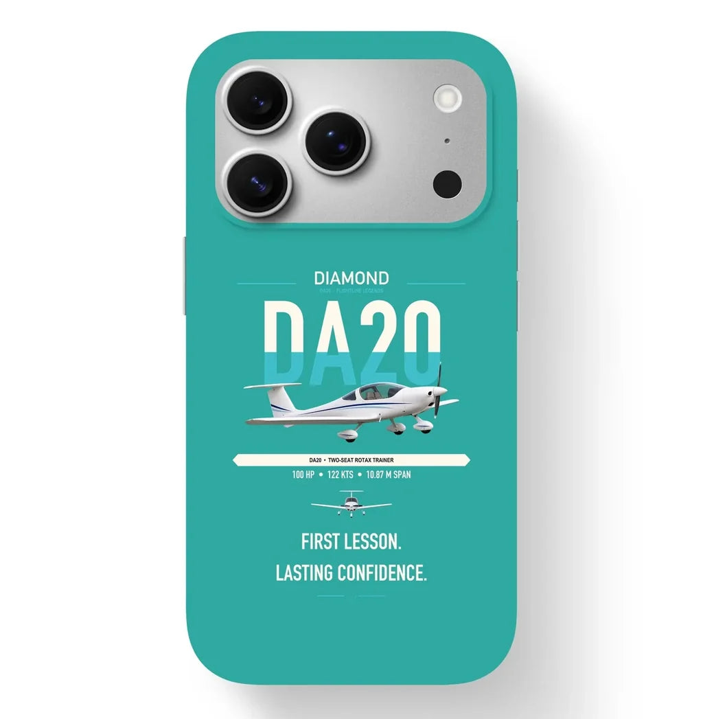 Diamond DA20 design on turquoise magsafe iphone case, for iPhone 17 Pro