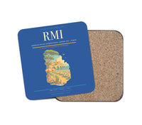 Thumbnail for Federico Fellini International Airport (RMI) design on blue 1 piece coaster