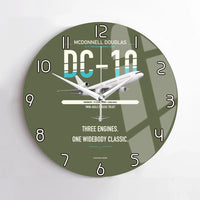 Thumbnail for McDonnell Douglas DC-10 design on green army no frame wall clock