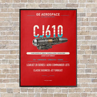 Thumbnail for CJ610 vertical canvas print - framed - red background