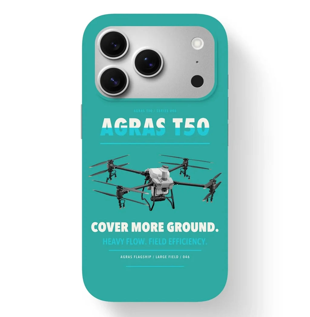 DJI Agras T50 Case design on turquoise iphone case