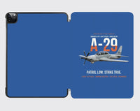 Thumbnail for A-29 Super Tucano Light Attack design on blue ipad tablet case