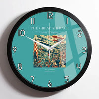 Thumbnail for VINTAGE G4003 - The Great Air Race - Designed Wall Clocks design on turquoise framed