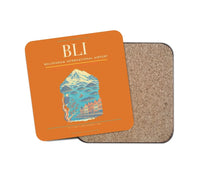 Thumbnail for Bellingham International Airport BLI Coaster 1-Piece - Orange