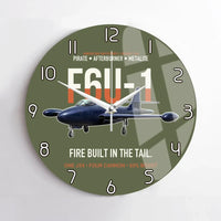 Thumbnail for F6U-1 Pirate Fire Built in the Tail design on green army no frame wall clock