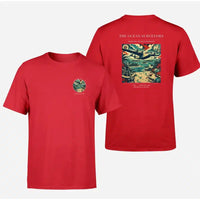 Thumbnail for VINTAGE G4064 - The Ocean Surveyors - Double-Side T-Shirt design on red double side t shirt