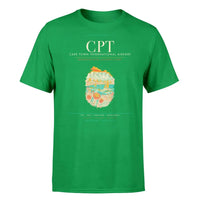 Thumbnail for Cape Town Airport (CPT) T-Shirt single-side front print in Green | cape-town-cpt-airport-double-side-t-shirt