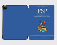 Thumbnail for Palm Springs International Airport (PSP) design on blue ipad tablet case