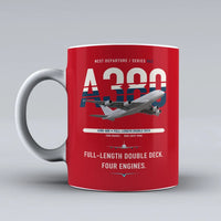 Thumbnail for A380-800 Mug design on red airbus