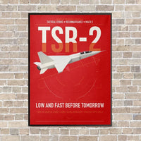 Thumbnail for BAC TSR-2 vertical canvas print - framed - red background