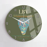 Thumbnail for Leon-Mba International Airport (LBV) design on green army no frame wall clock