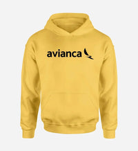 Thumbnail for Avianca Airlines logo printed on yellow hoodie