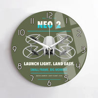 Thumbnail for DJI Neo 2 design on green army no frame wall clock