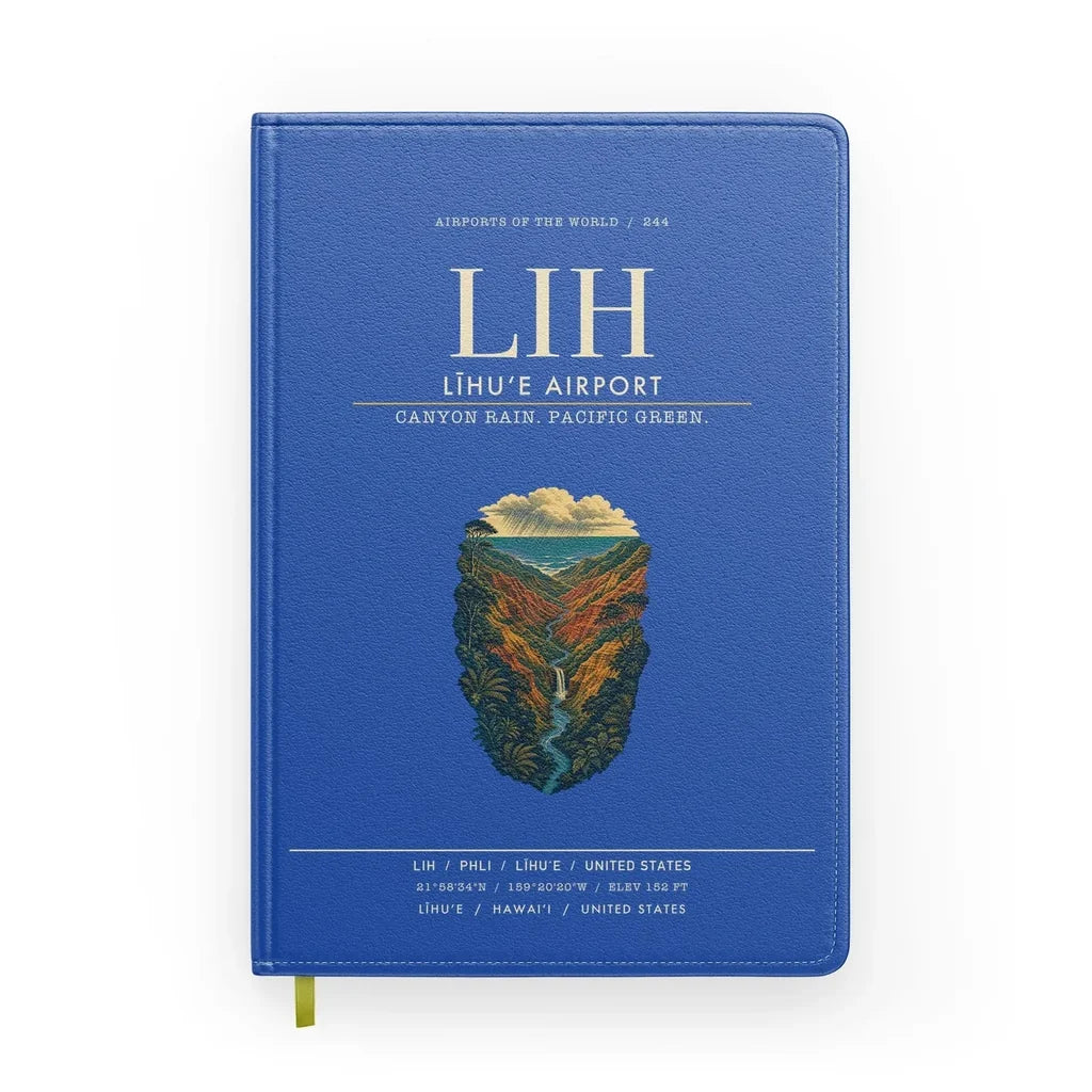 Līhuʻe Airport (LIH) design on blue notebook