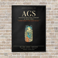 Thumbnail for Augusta Regional Airport at Bush Field AGS - Canvas Framed - Black