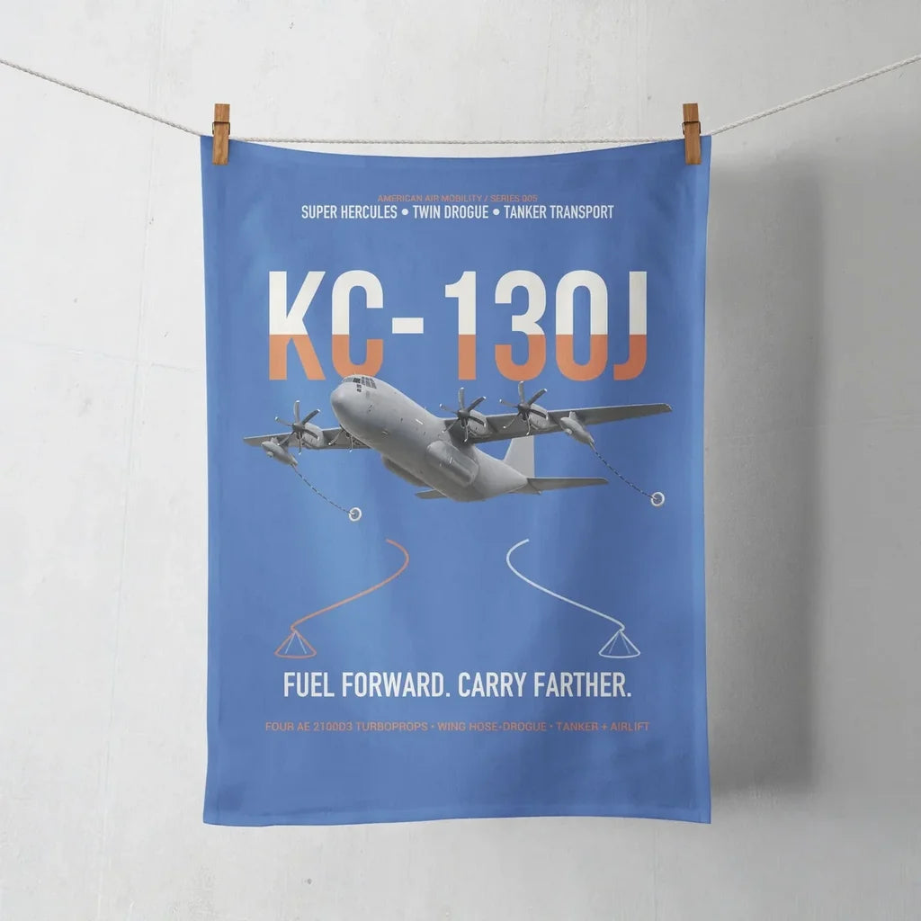 KC-130J SUPER HERCULES design on blue towel