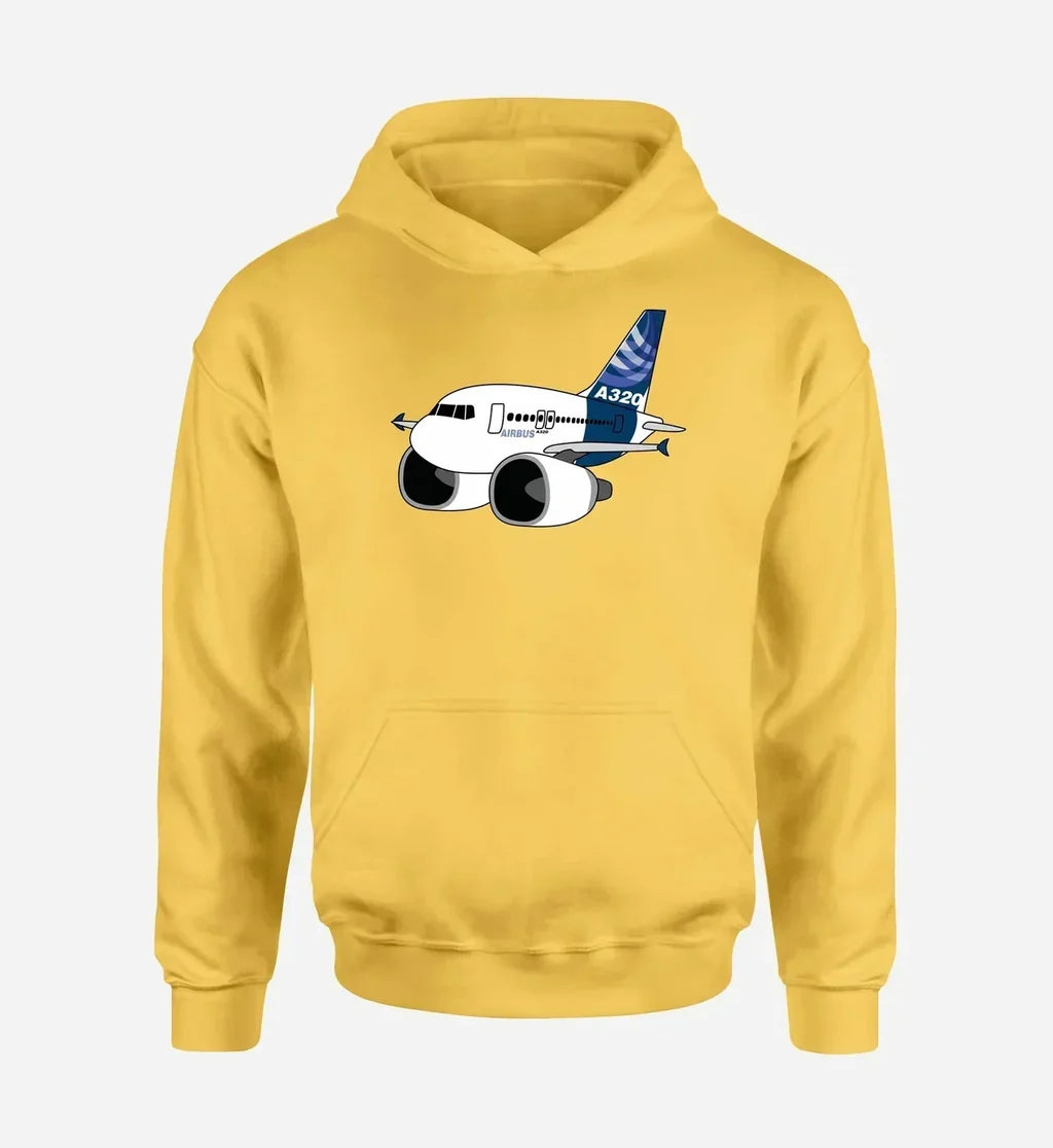 Cartoon Airbus A320 - Yellow
