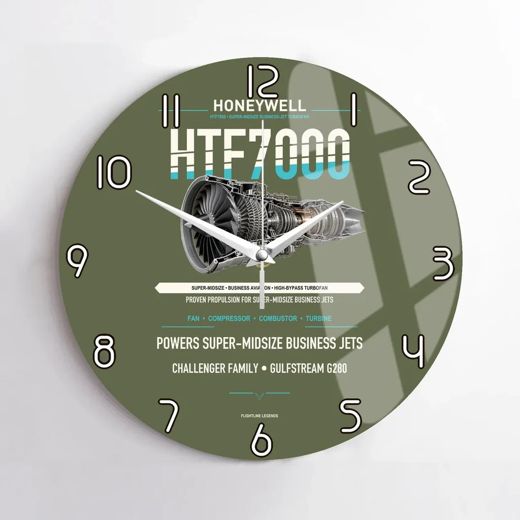 HTF7000 design on green army no frame wall clock