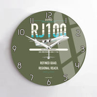 Thumbnail for Avro RJ100 design on green army no frame wall clock