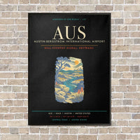 Thumbnail for Austin-Bergstrom International Airport AUS - Canvas Framed - Black