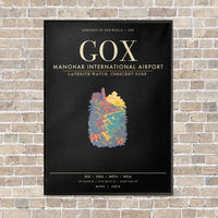Thumbnail for Manohar International Airport Mopa GOX - Canvas Framed - Black