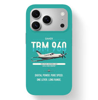 Thumbnail for Daher TBM 960 design on turquoise magsafe iphone case, for iPhone 17 Pro