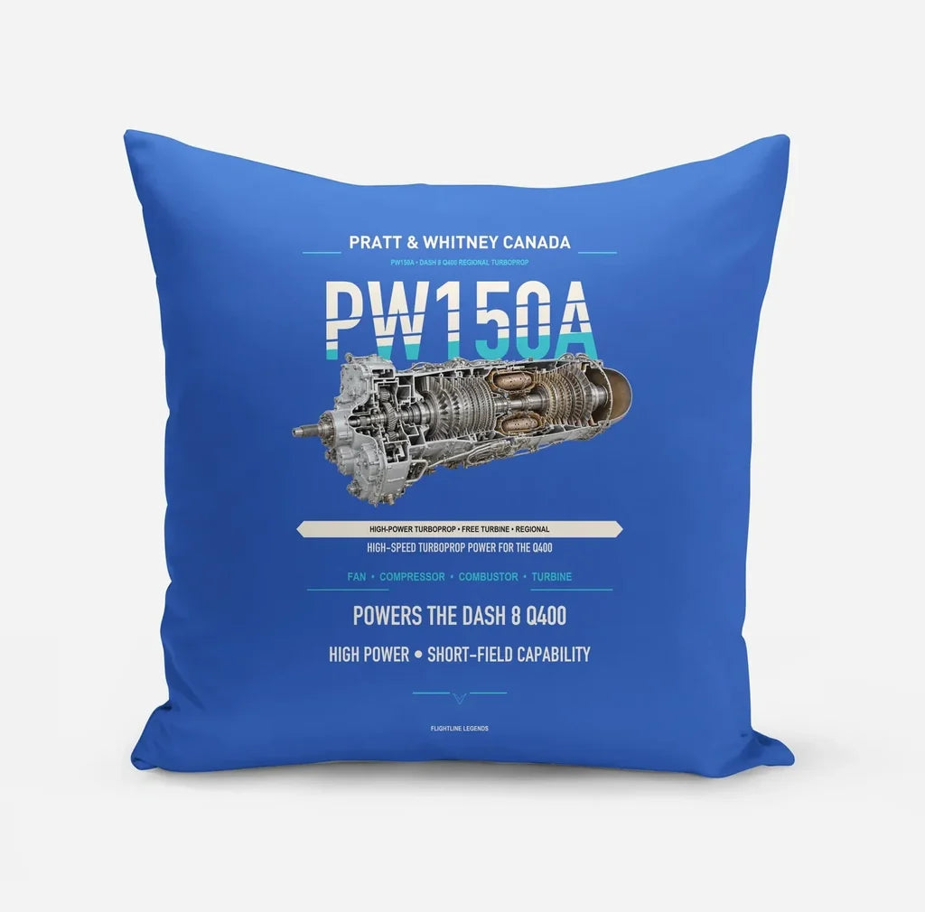 PW150A design on blue pillow