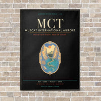 Thumbnail for Muscat International Airport MCT - Canvas Framed - Black