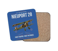 Thumbnail for Nieuport 28C.1 design on blue 1 piece coaster